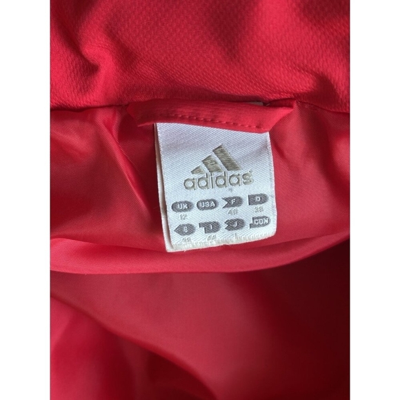 Adidas Women’s Red Quilted Ski Puffer Jacket Size 12 Zip Front Winter Coat - Picture 7 of 7